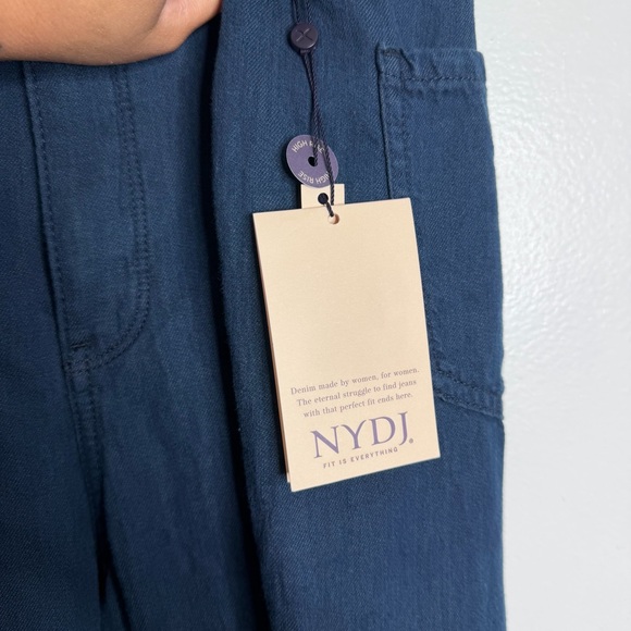 NYDJ Brigitte High Rise Wide‎ Leg Capri Serendipit Blue Wash NWT Size 16 Casual - Picture 11 of 11